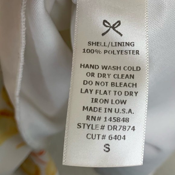 Everly High Neck Botanical Floral Lined Mini Dress - Picture 8 of 8